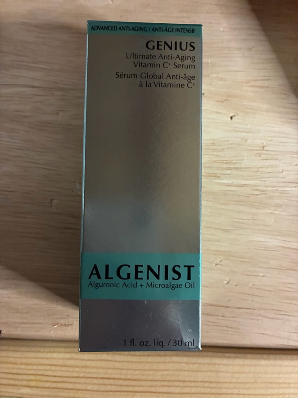 Algenist Genius Ultimate Anti-Aging Vitamin C+ Serum - Silver & Teal Accent